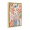 Stupell Industries Neutral Whimsy Florals Framed Floater Canvas Wall Art Design by Nataly White